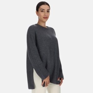 Lisa Yang Reina Classic Crewneck Gray Sweater